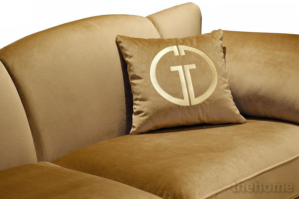 Диван Siena трехм.без мех.,велюр золотой Pad14 228*92*92см Garda Decor - 3