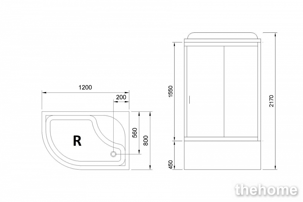 Душевая кабина Royal Bath RB 8120BK6-WT-CH (белое/прозрачное) R - 5