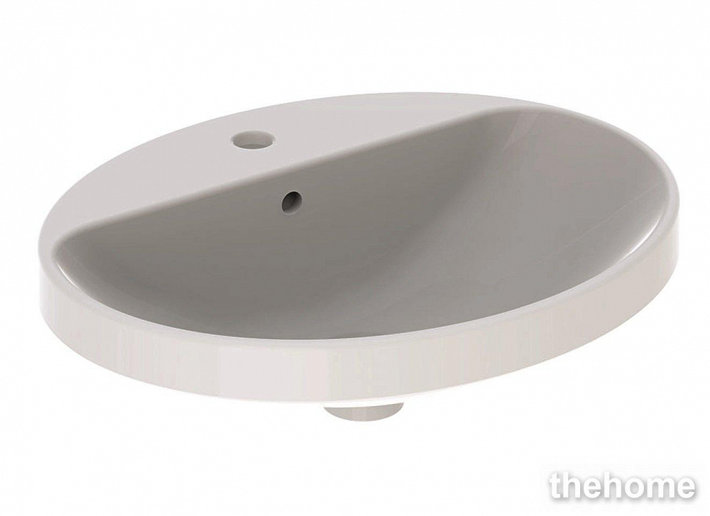 Раковина Geberit Variform 500.720.01.2 55x45 см овальная с переливом с отверстием под смеситель - TheHome