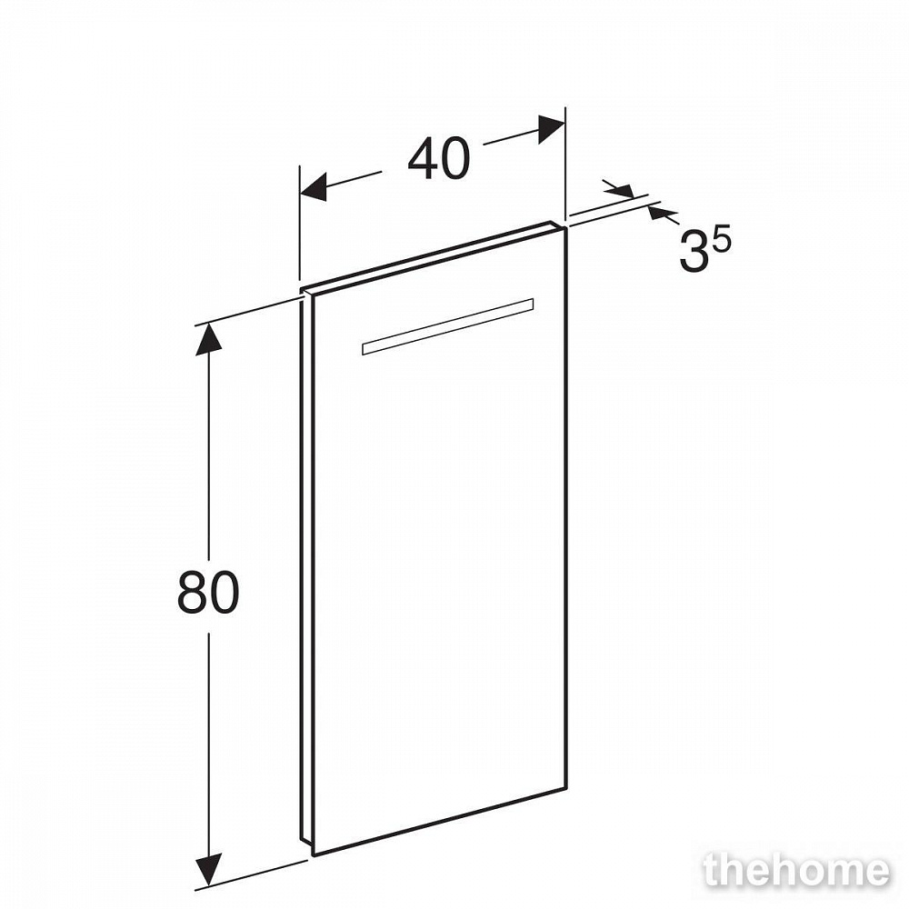 Зеркало Geberit Renova Compact 40х80см Y862340000 с подсветкой - 6