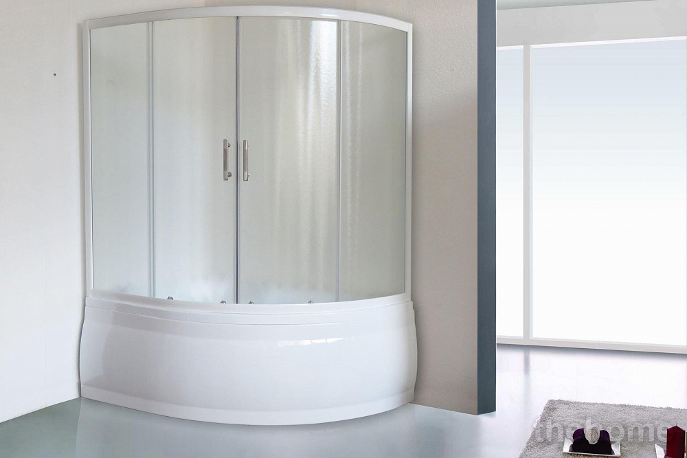 Душевая шторка Royal Bath RB 150ALP-С 1500x1000x1500 (шиншилла) - 2