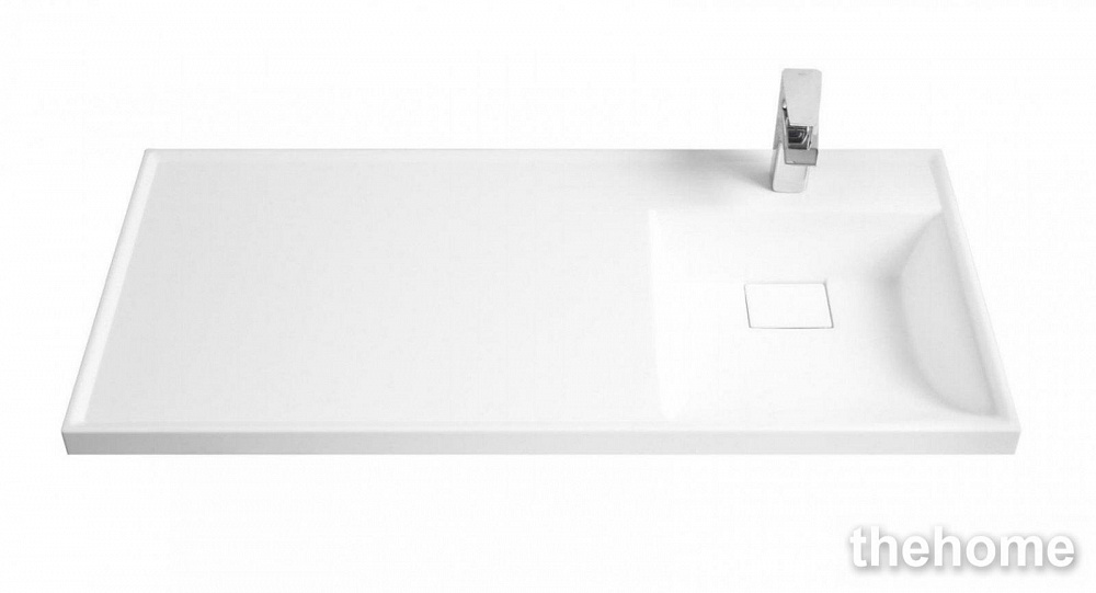 Раковина Aquaton Лондри 105 см 1A72223KLH010 искусственная камень белая - TheHome