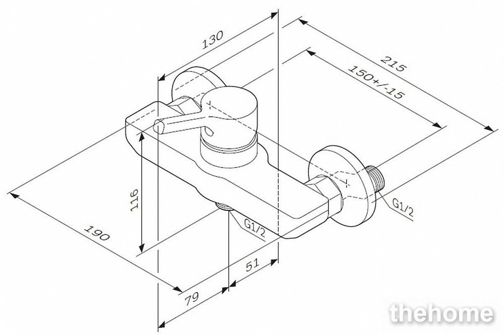 Смеситель AM.PM X-Joy S F85B20000 для душа, хром - 2