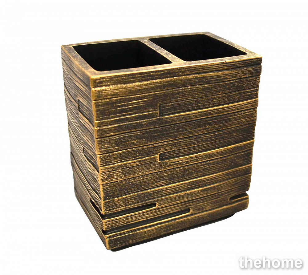 Стакан для зубных щеток Ridder Brick Antik 22150248, бронзовый - TheHome