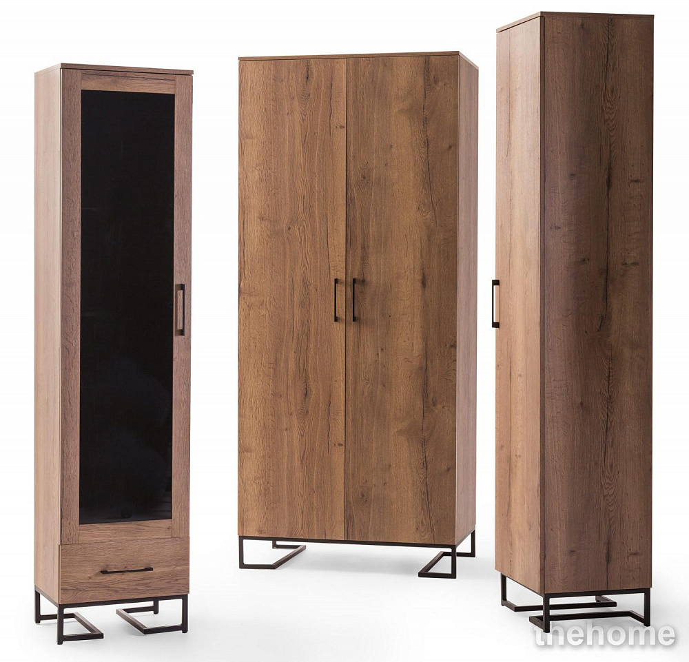 Шкаф двухстворчатый без зеркал R-Home Loft Дуб Табак - 5