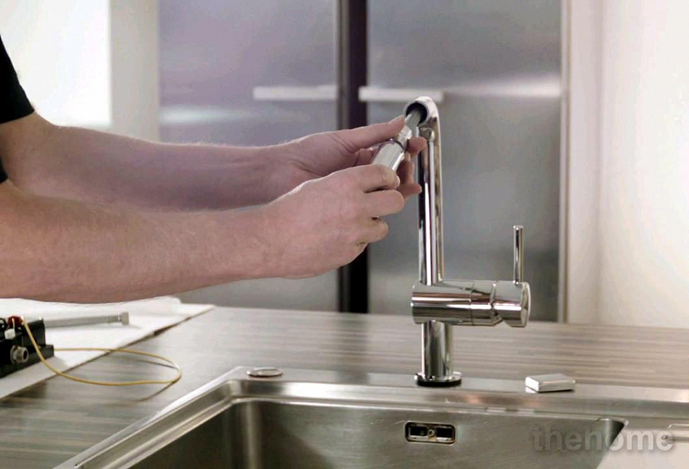 Смеситель Grohe MINTA 32168DC0 для кухни с выдвижным изливом, суперсталь - 14