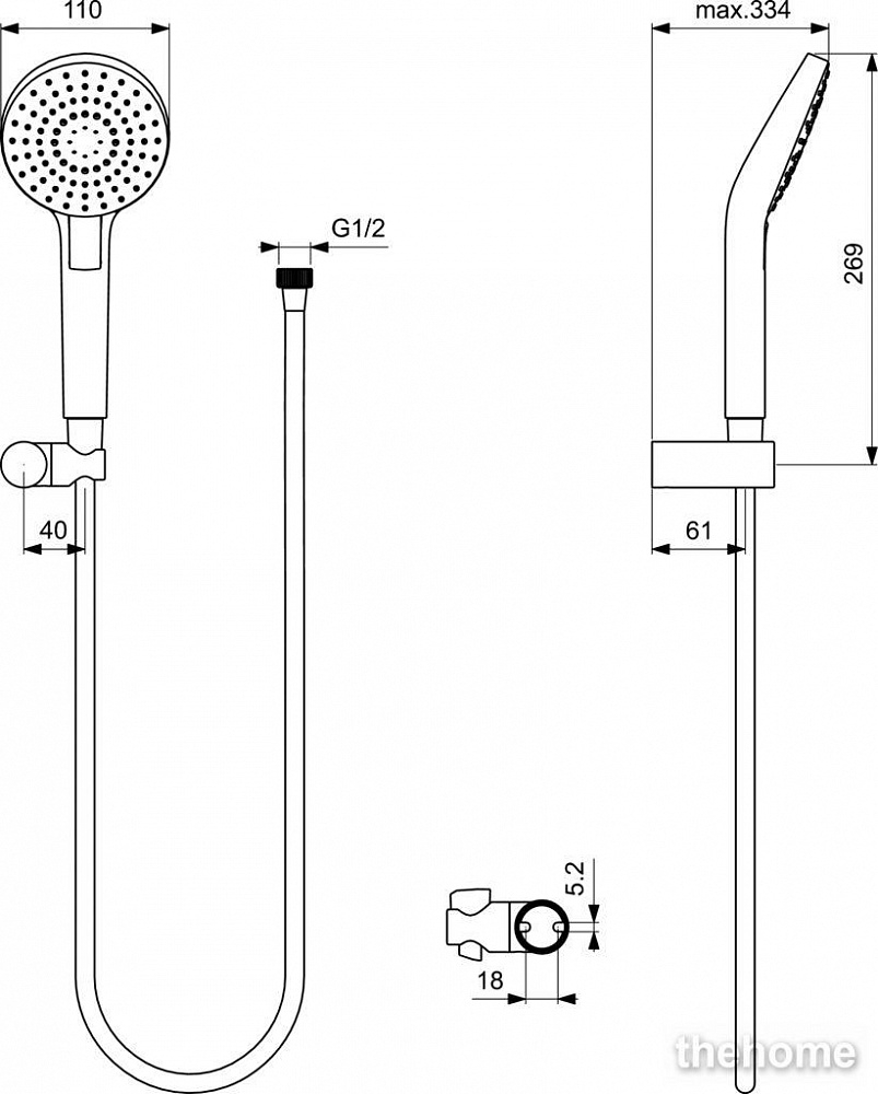 Душевой комплект Ideal Standard Ceraflex с внутренней частью BC447AA - 9