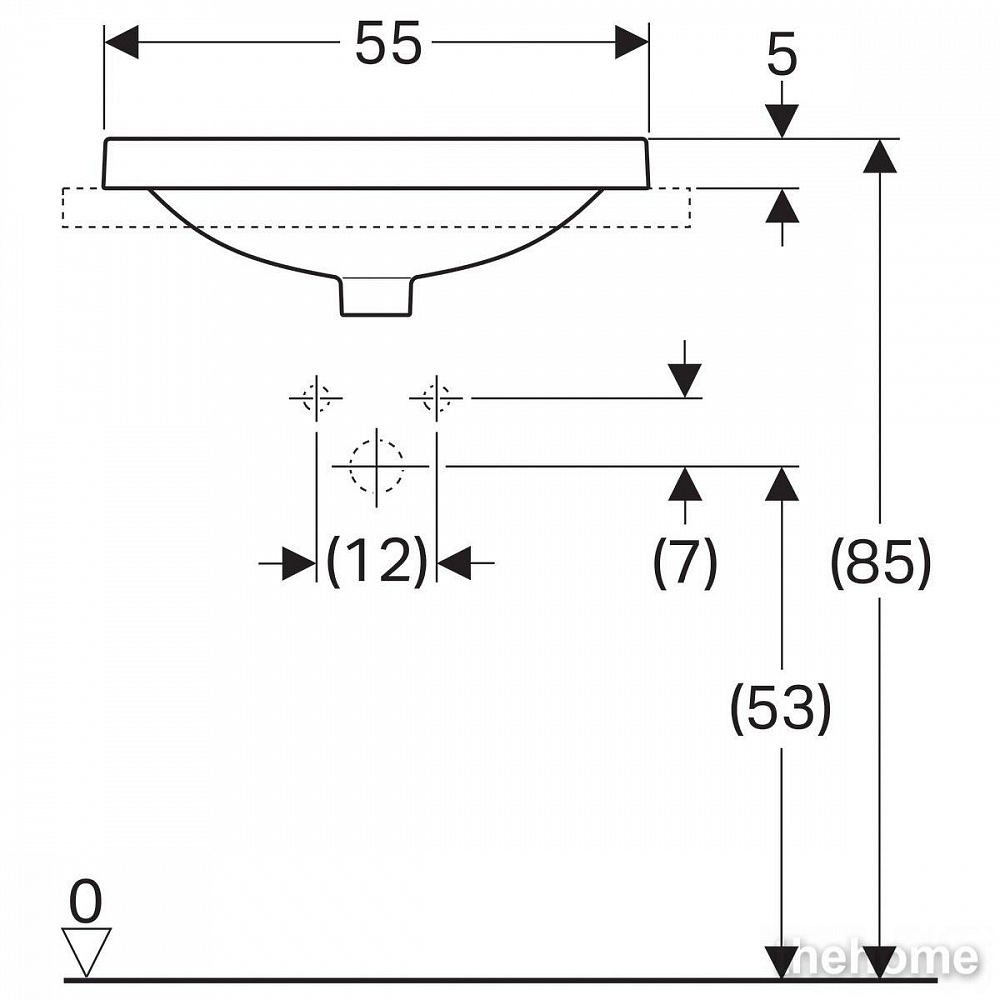 Раковина Geberit Variform 55см 500.716.01.2 белая - 4