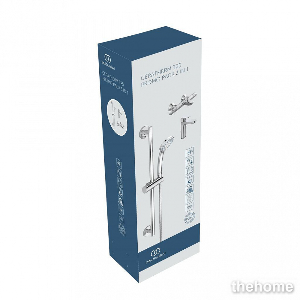 Душевой комплект Ideal Standard Ceratherm T25 3 в 1 BC984AA - 5