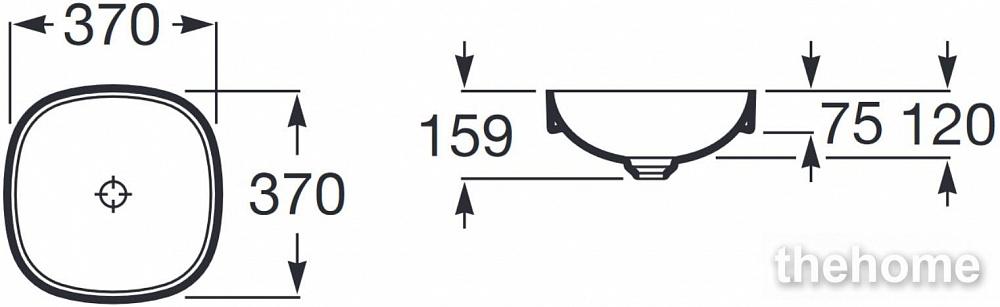 Раковина 37 см Roca Inspira soft 32750R660 кофе - 2