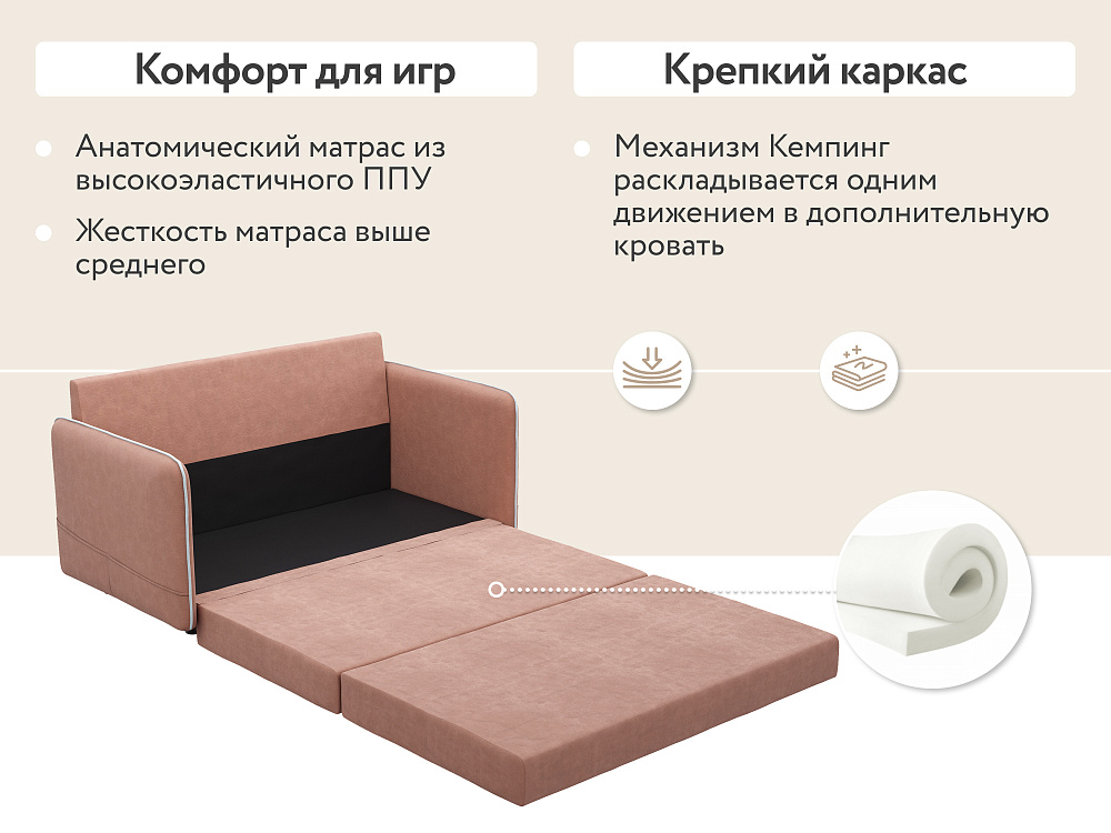 Диван прямой DeeOne Слим Kids AAA41390003 розовый - 5