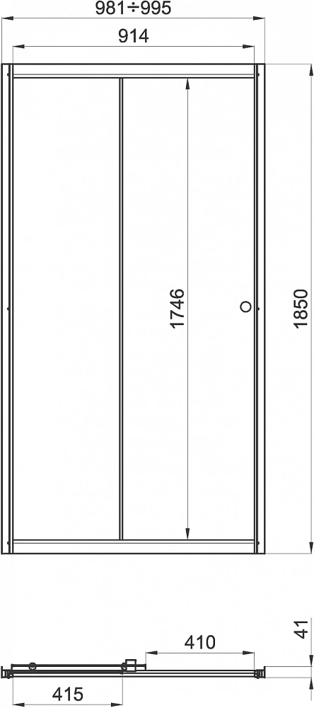 Душевая дверь Triton Слайд 100x185, белый - 6