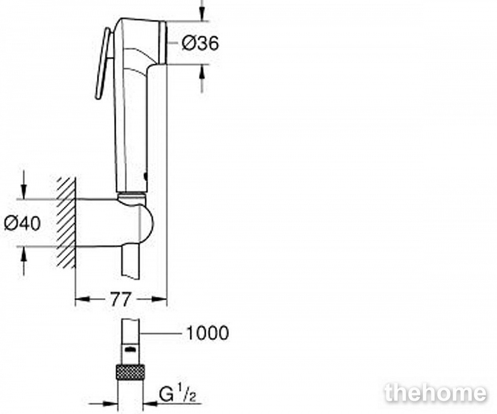 Гигиенический душ Grohe Tempesta-F 26352000 - 6