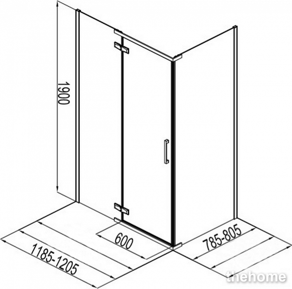 Душевой уголок Aquanet Logic RC1200 AE32-S-120x80U-CT 120x80 - 2