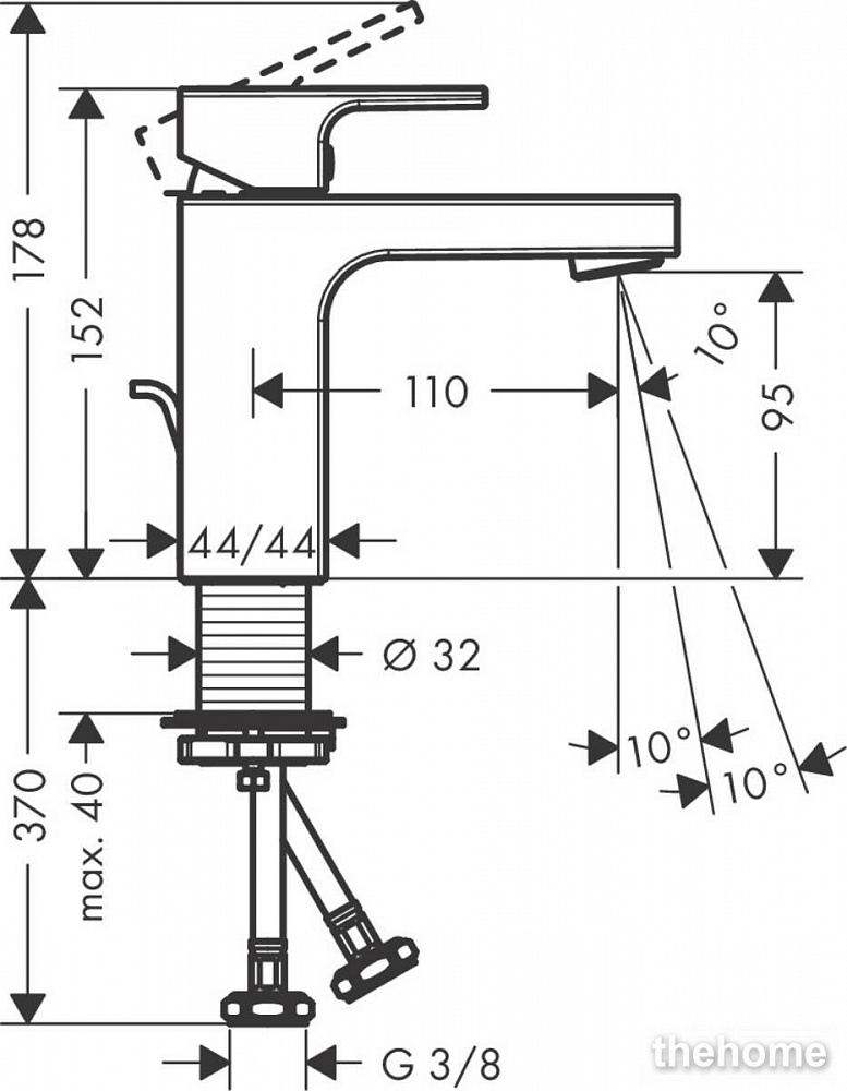 Смеситель Hansgrohe Vernis Shape для раковины 71561000 хром - 4