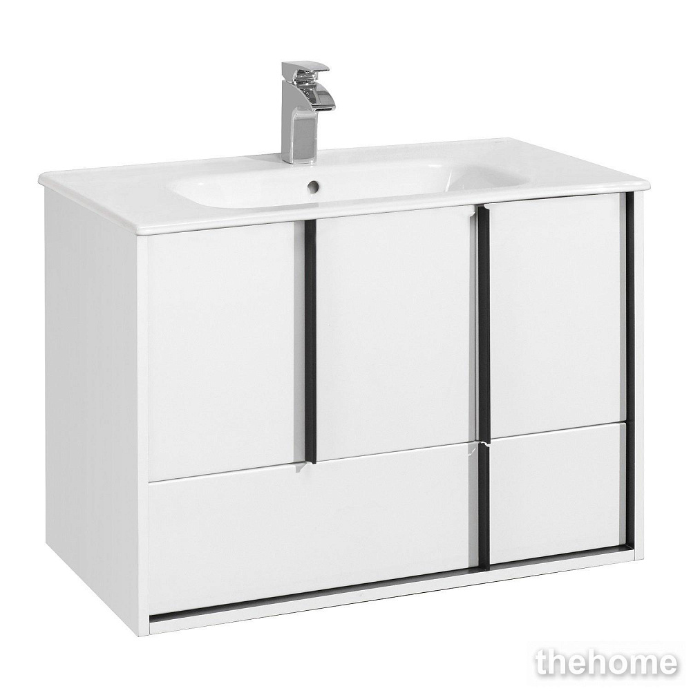 Тумба под раковину Aquaton Ривьера 80 1A239001RVX20 белая матовая - TheHome