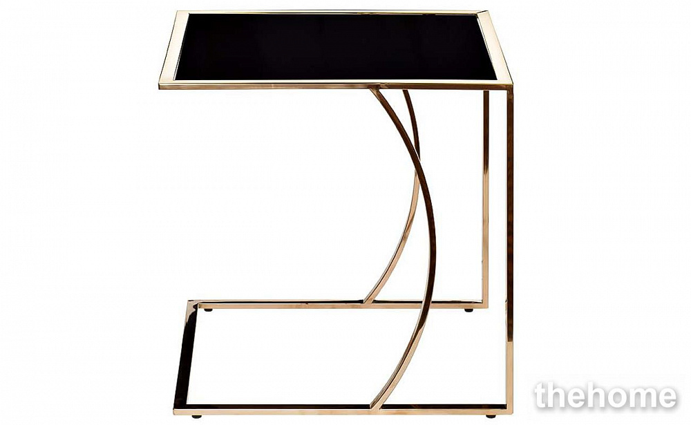 13RXNT5076L-GOLD Стол журнальный 50*45*49 черный/розовое золото Garda Decor - TheHome
