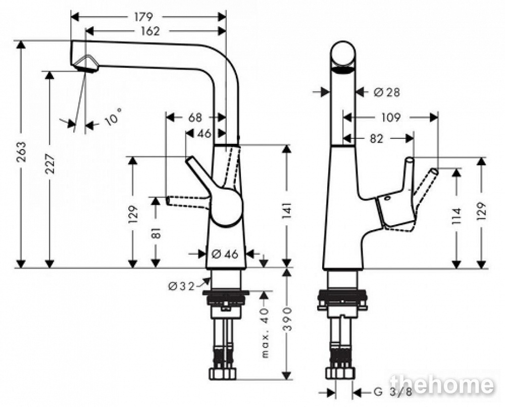 Смеситель для раковины Hansgrohe Talis S 72105000 - 2