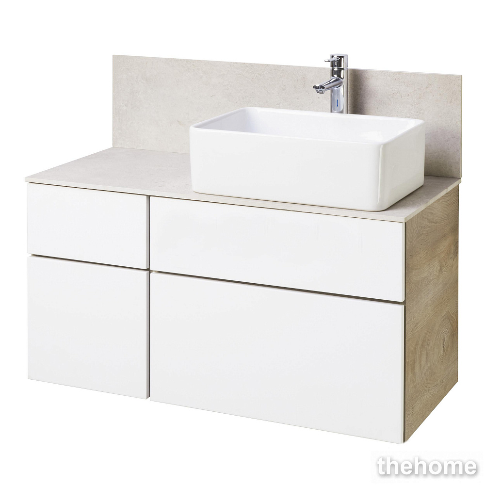 Столешница Aquaton Мишель 100 керамогранит с панелью, 1A253303MIX40 - TheHome