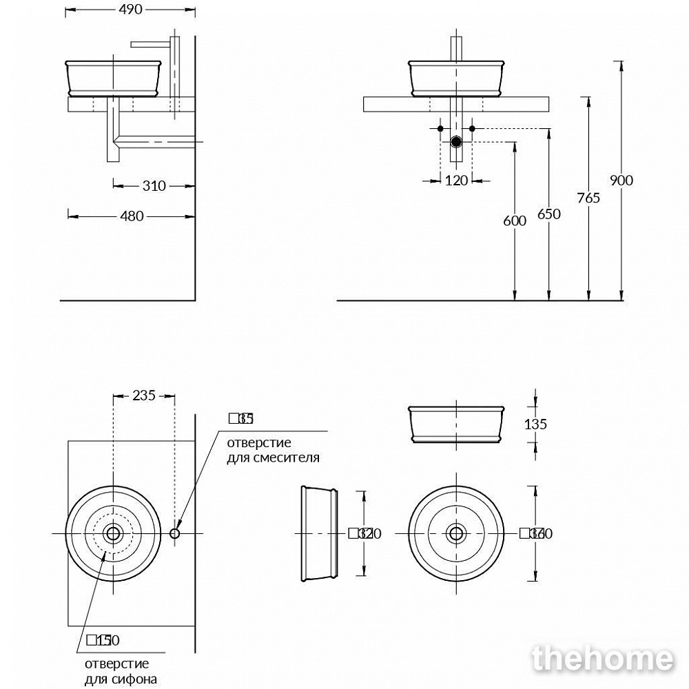 Раковина 36 см Kerama Marazzi Circo CI.wb.36 белый - 3