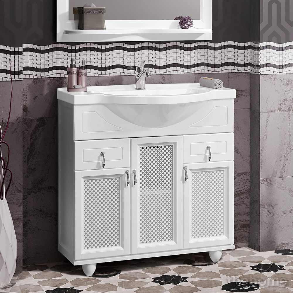 Тумба под раковину Opadiris Тибет 85 Z0000012647 с решеткой - TheHome