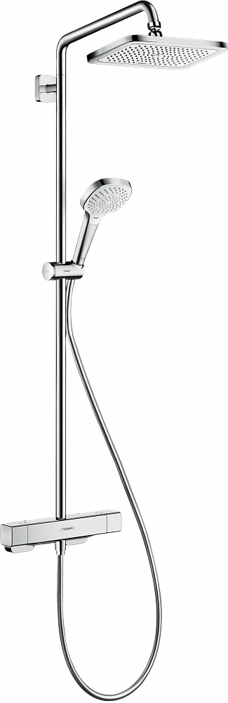 Душевая стойка Hansgrohe Croma E Showerpipe 280 1jet EcoSmart 27660000 с термостатом, хром - TheHome