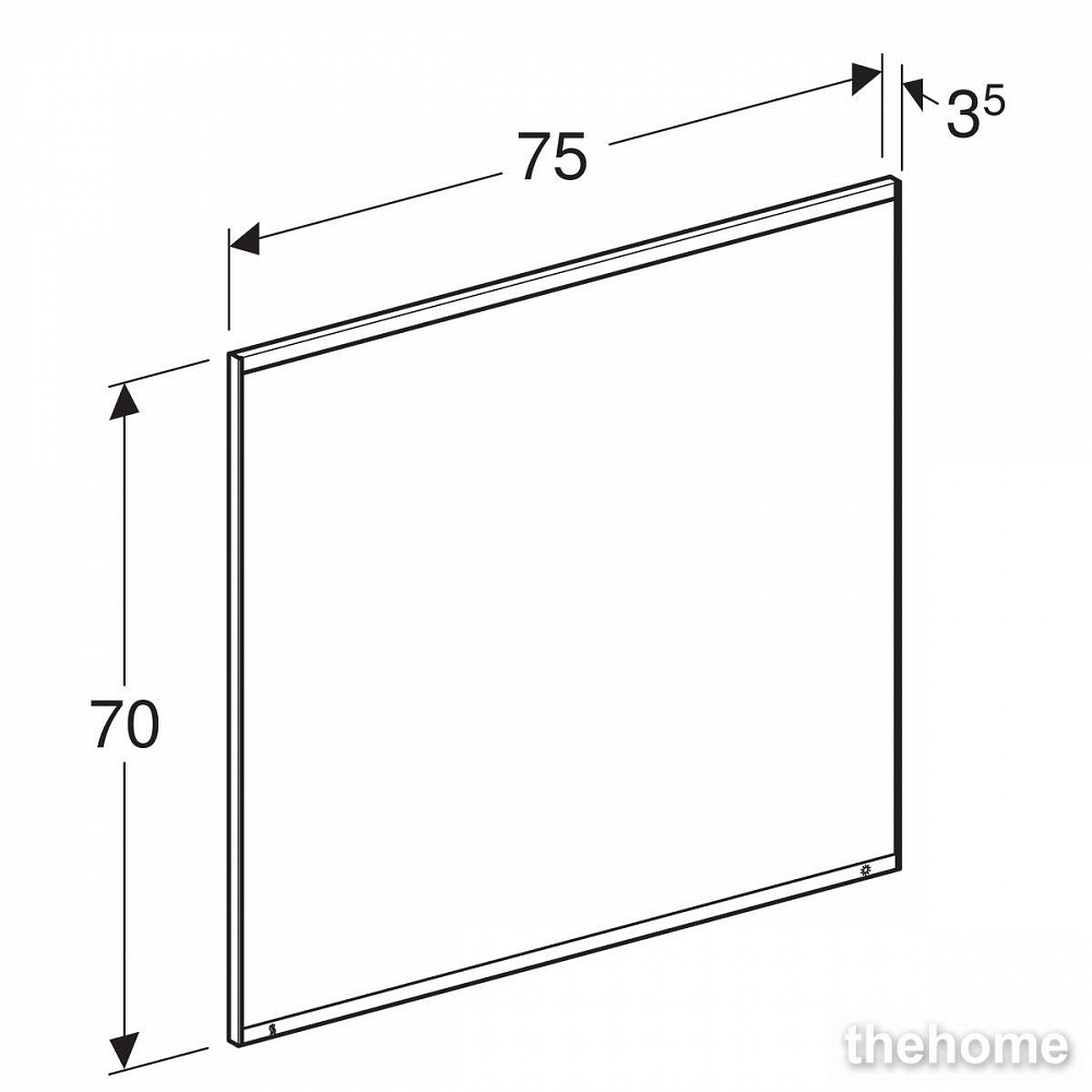 Зеркало Geberit Option Plus 75х70см 501.072.00.1 с подсветкой - 6