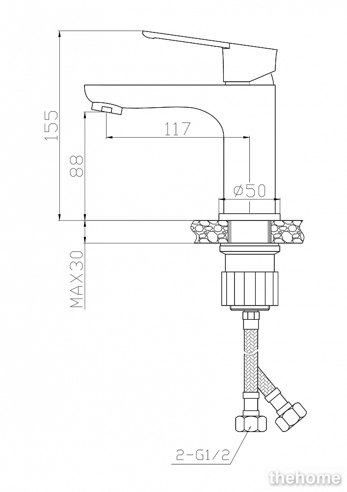 Смеситель Agger Brave А2302100 для раковины - 2