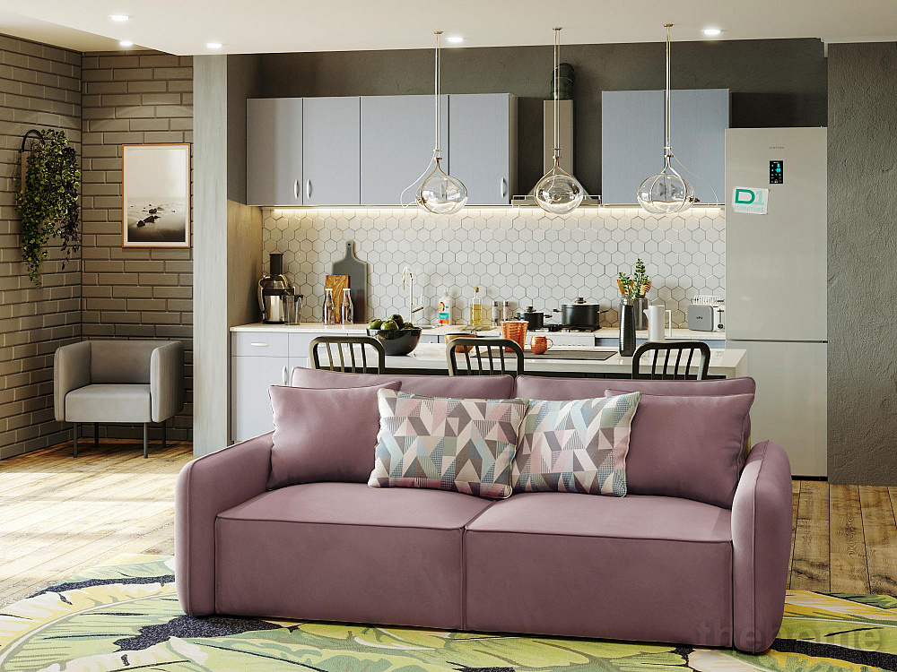 Диван прямой DeeOne Портленд-7 AAA4153010 розовый - 2