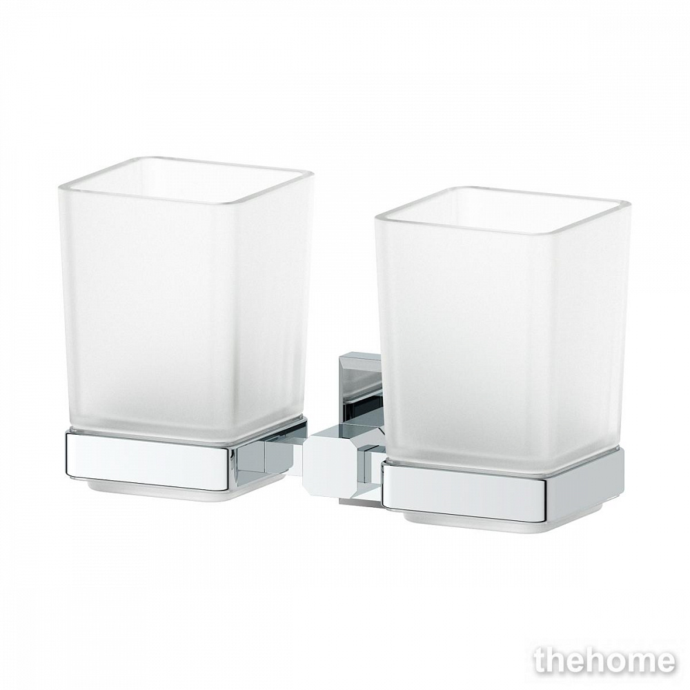 Держатель с двумя стаканами для щеток Artwelle Hagel 9928A хром - TheHome