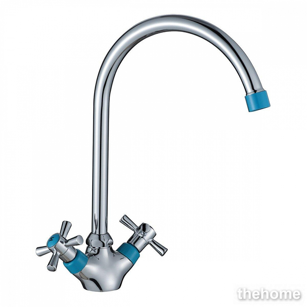 Смеситель Decoroom DR46 для кухонной мойки, DR46028-Blue - TheHome