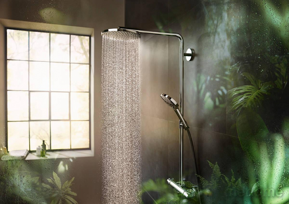 Душевая стойка Hansgrohe Raindance Select Showerpipe S 240 1jet PowderRain 27633000, хром - 3