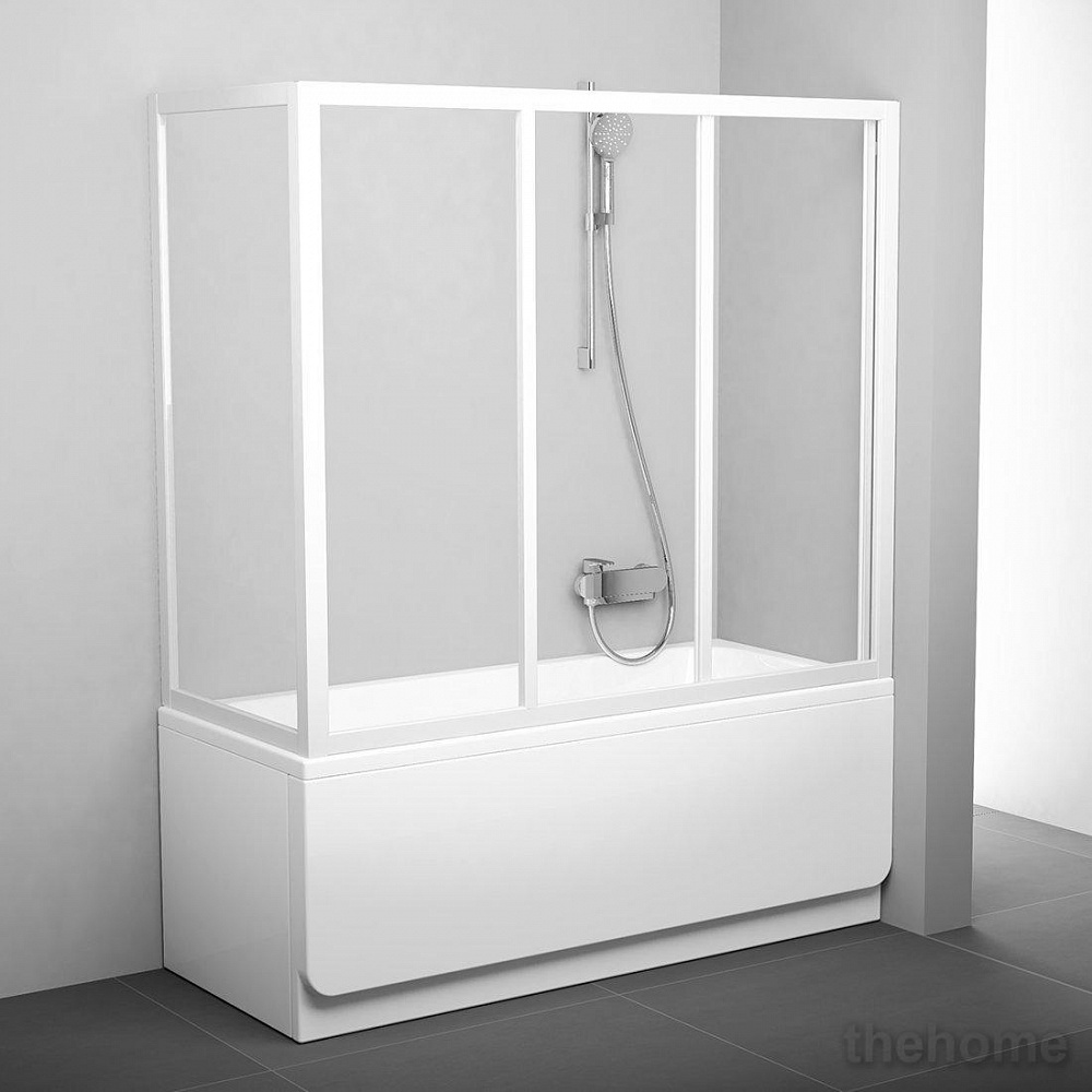 Шторка на ванну Ravak APSV-70 белая+ Тpанспаpент - 2
