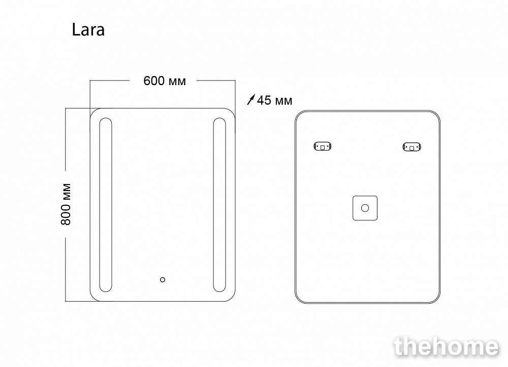 Зеркало Grossman Lara 136080 сенсорное с подсветкой - 4