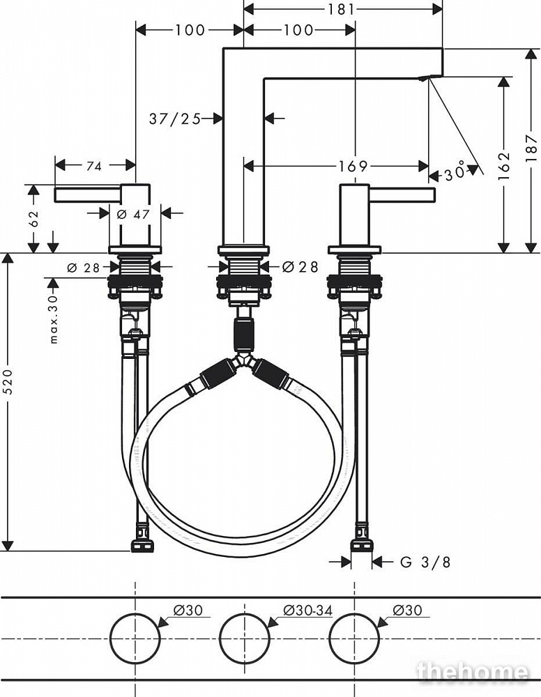 Смеситель Hansgrohe Finoris для раковины 76034670 черный - 4