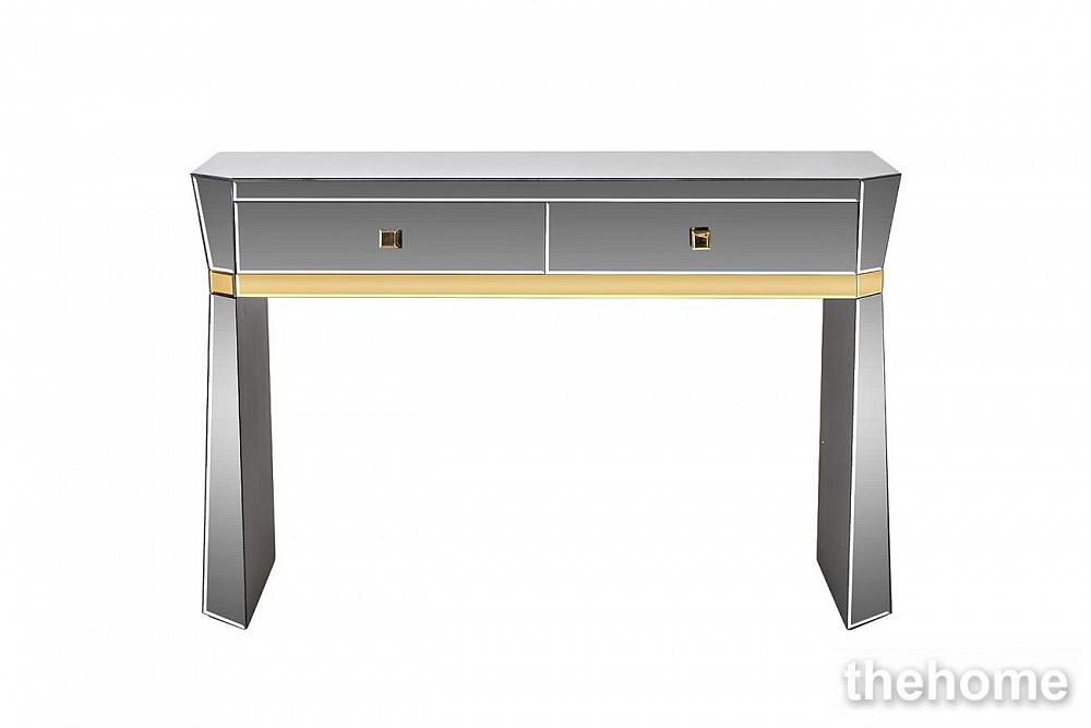 KFG125 Консоль 2 ящика с золотистой отделкой 120*42*79см Garda Decor - TheHome