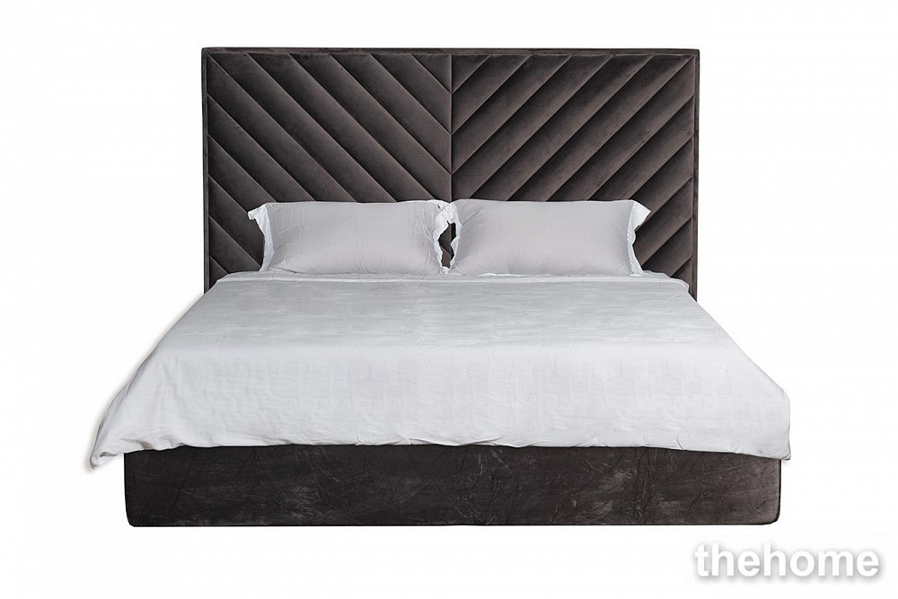 Кровать Milano Basic c подъем.мех.велюр серый Riv96 173*220*125 Garda Decor - TheHome