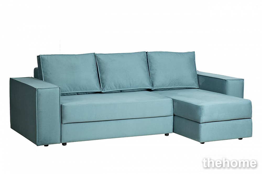 Диван Bergamo трехм.раскл.угл. правый вел.бирюз.Vel43 250*160*90 Garda Decor - 2