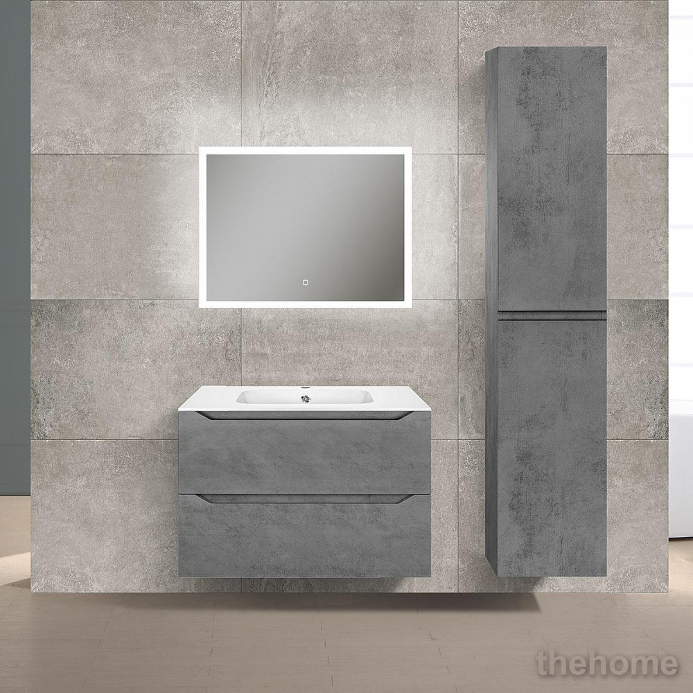 Тумба под раковину Vincea Norma 80 см подвесная, ящики soft close, Beton - 4