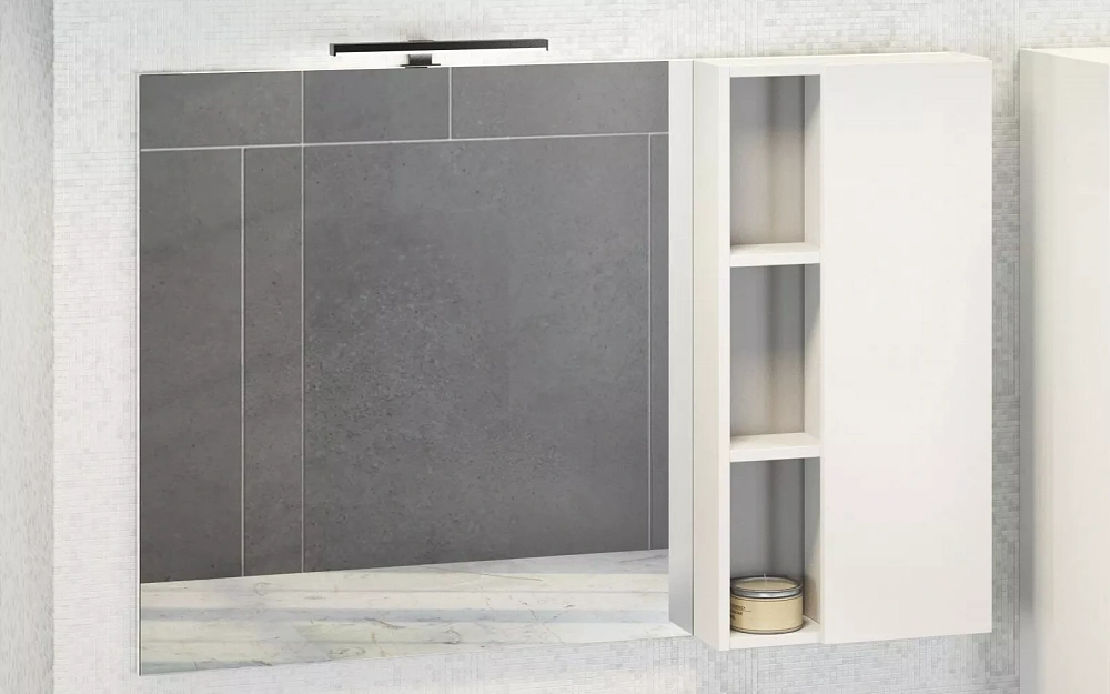 Зеркальный шкаф Comfortу Милан-120 белый - TheHome