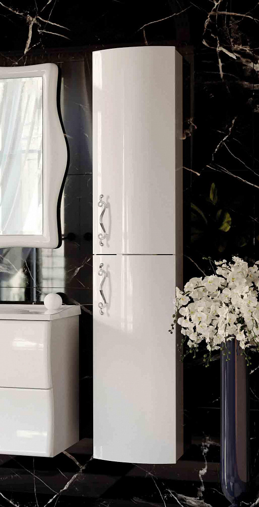 Шкаф-пенал 1Marka Amethyst 30П White R выпуклый - 2