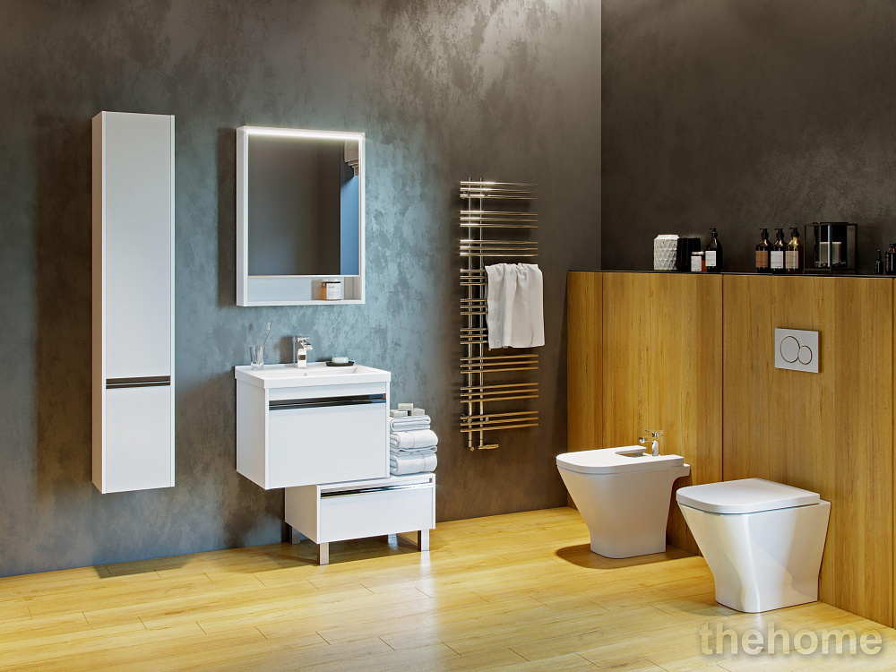 Тумба под раковину Aquaton Капри 60 1A230101KP010 белая - 8