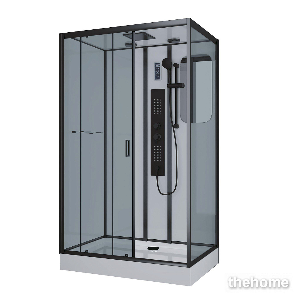 Душевая кабина Niagara Premium NG-6912-01GQL BLACK 120х80х210 левая стекло тонированное - TheHome