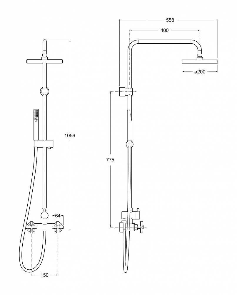 Душевая стойка Roca Loft 5A9743C00 - 2