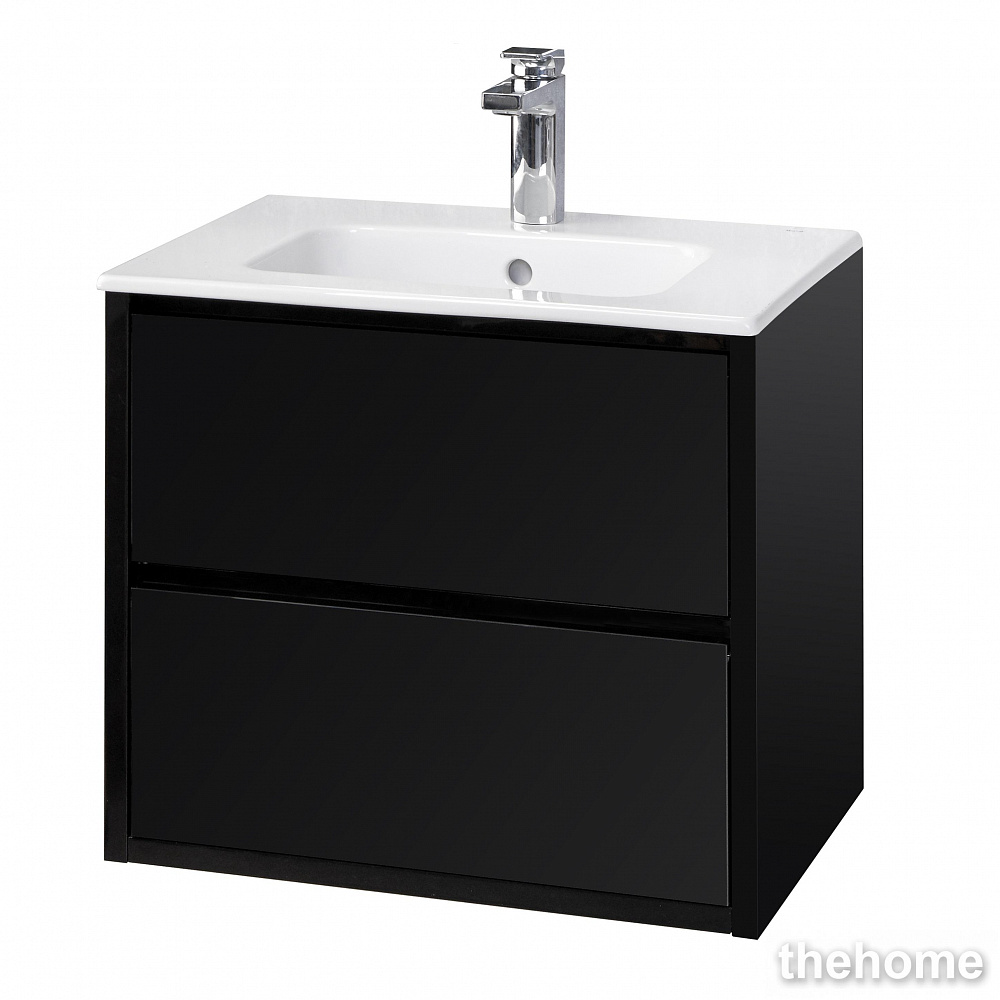 Тумба под раковину 60 см Aquaton Римини 1A226601RN950 чёрный - TheHome