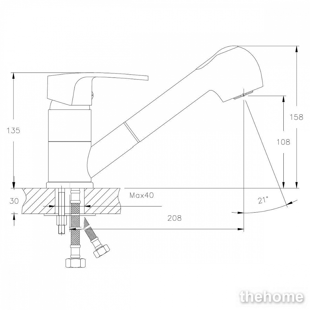 Смеситель Decoroom DR67 для кухонной мойки, DR67023 - 2
