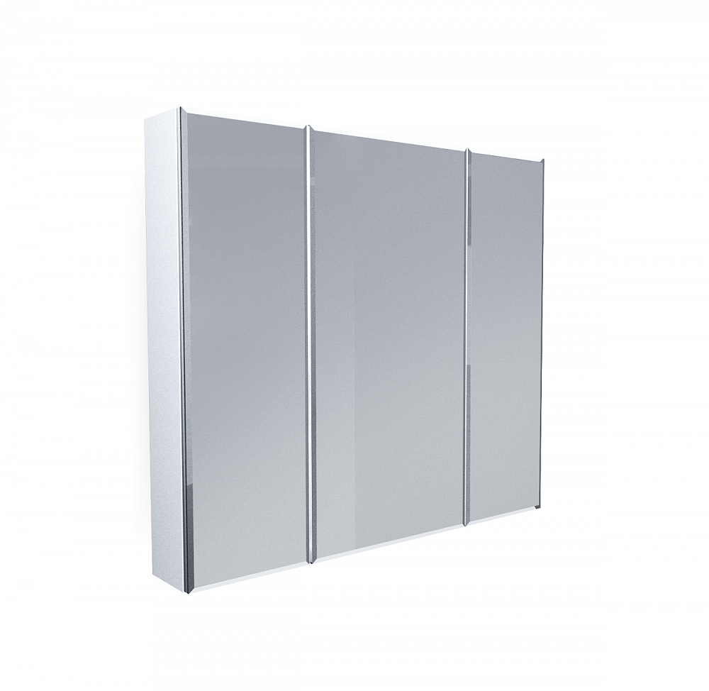 Зеркальный шкаф 1Marka Соната 90 белый глянец - TheHome