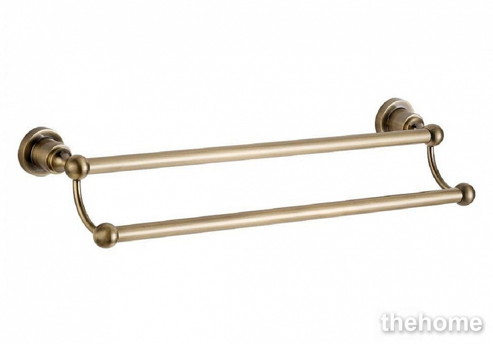 Полотенцедержатель Aquanet 3818D, двойной, 45 см, бронза - TheHome