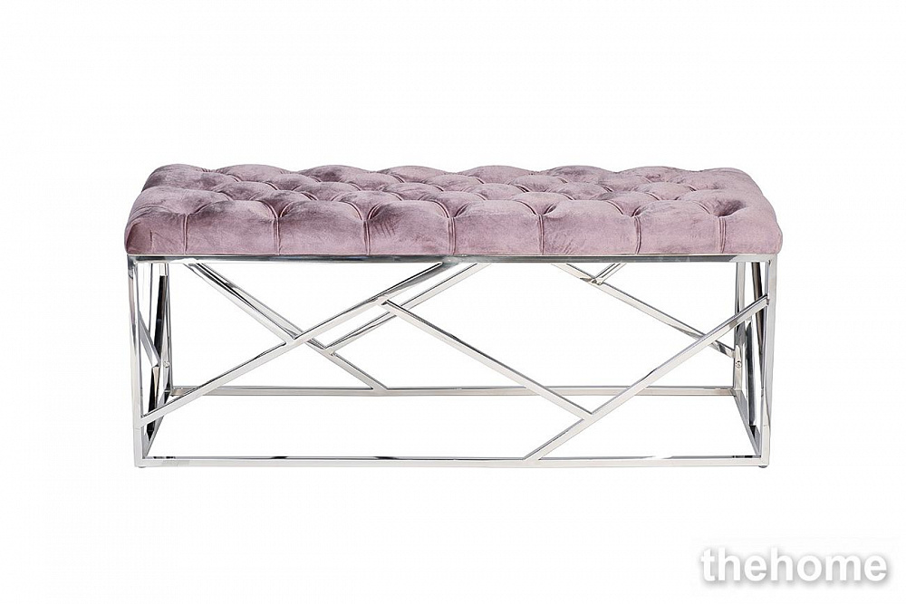 GY-BEN7834-DPK Банкетка велюр темно-розовый/хром 110*42*46см Garda Decor - TheHome