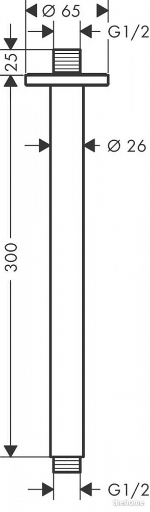 Кронштейн для верхнего душа Hansgrohe Vernis Blend 27805670, матовый чёрный - 2